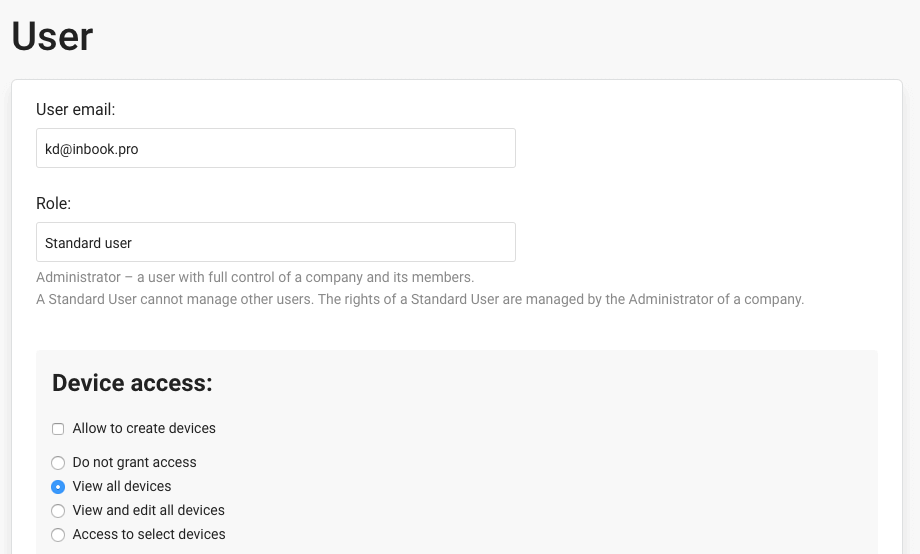 Company feedback terminal