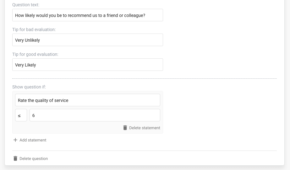 Logic tablet survey app
